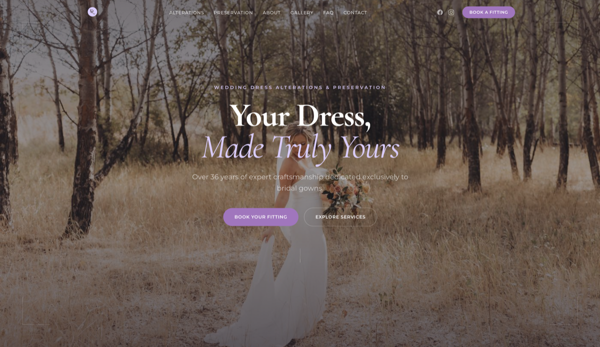 Ronel's Custom Sewing website screenshot